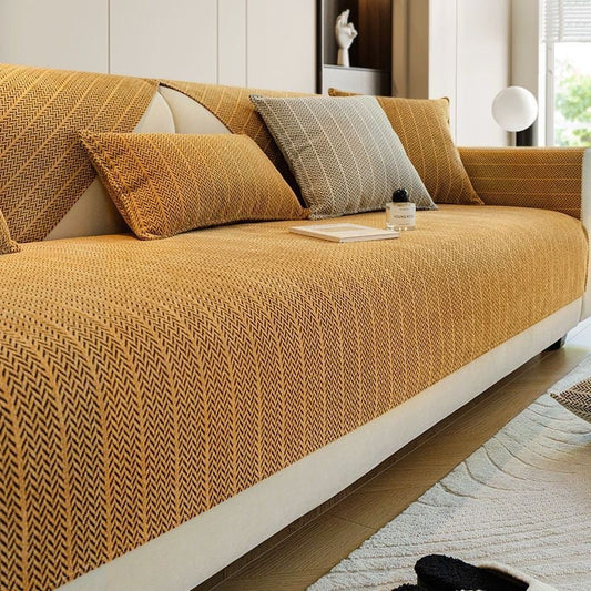 Using Chenille Sofa Covers to Style Meditation and Wellness Corners