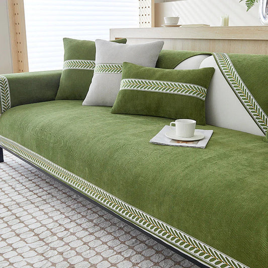 Green Sofa Cover-Chenille
