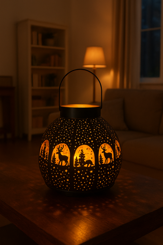 Etched Brass Lamp