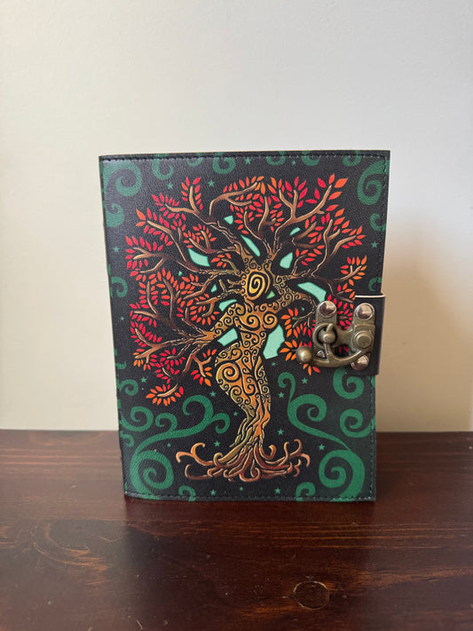 Leather journal with handmade paper