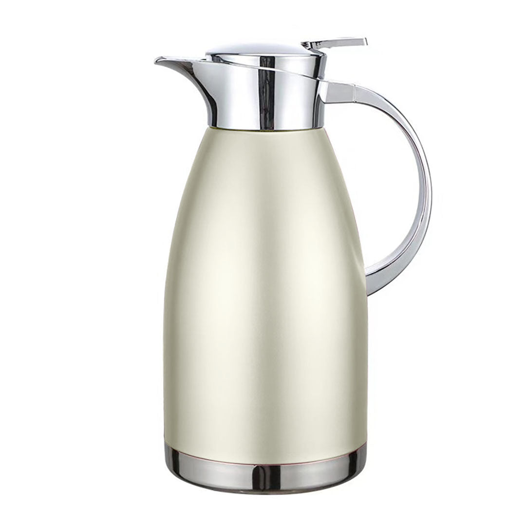 Soga Premium 1.8L GoldColor 3-Layer Vacuum Insulated Stainless Steel Flask Ideal for Home and Office