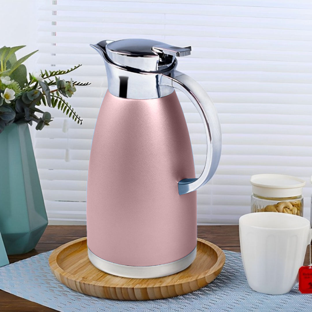 Soga Premium 1.8L Rose Color 3-Layer Vacuum Insulated Stainless Steel Flask Ideal for Home and Office