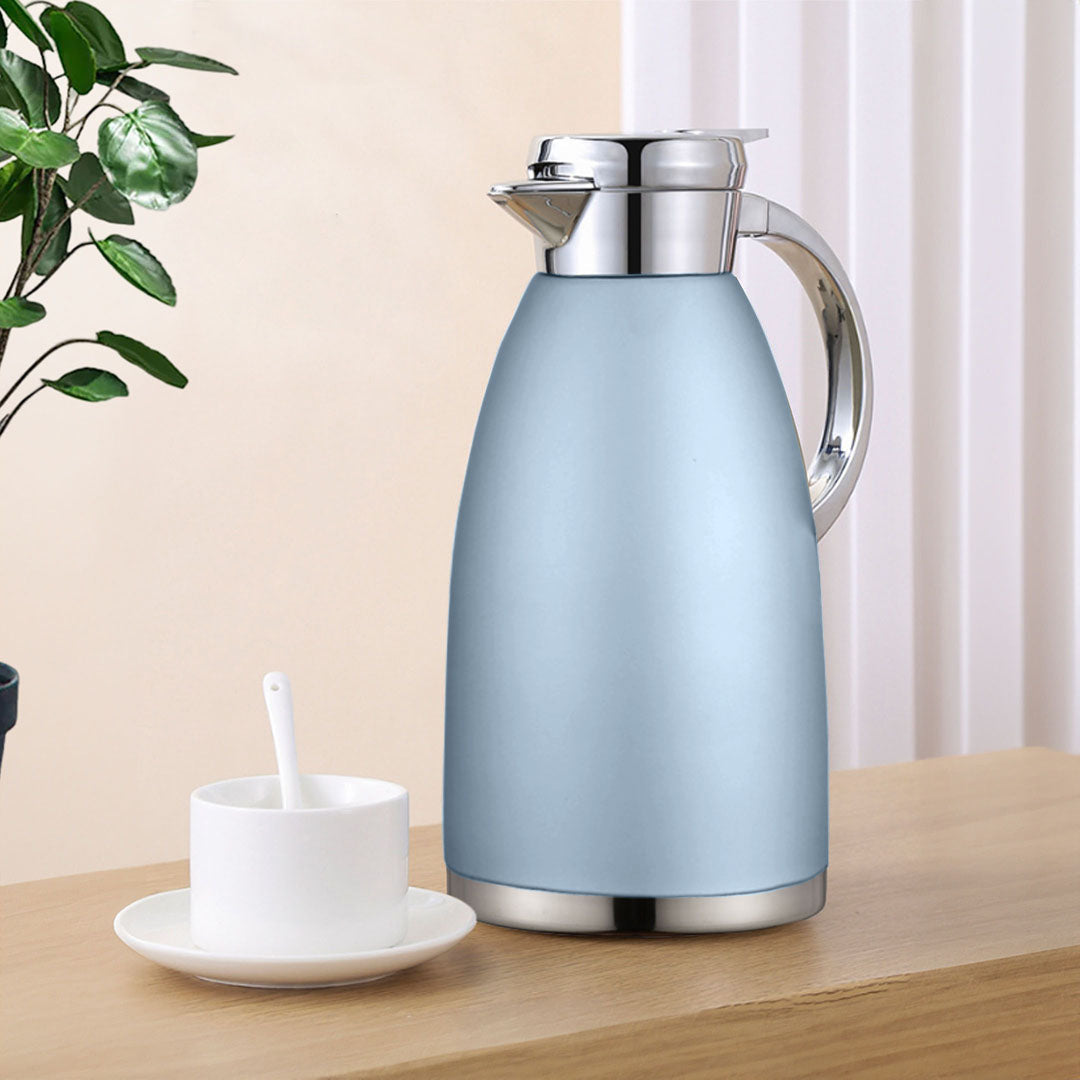 Soga Premium 2.3L Blue Color 3-Layer Vacuum Insulated Stainless Steel Flask Ideal for Home and Office