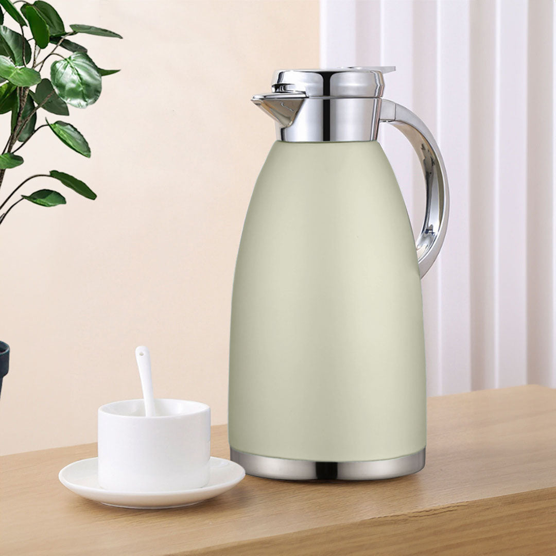 Soga Premium 1.8L GoldColor 3-Layer Vacuum Insulated Stainless Steel Flask Ideal for Home and Office