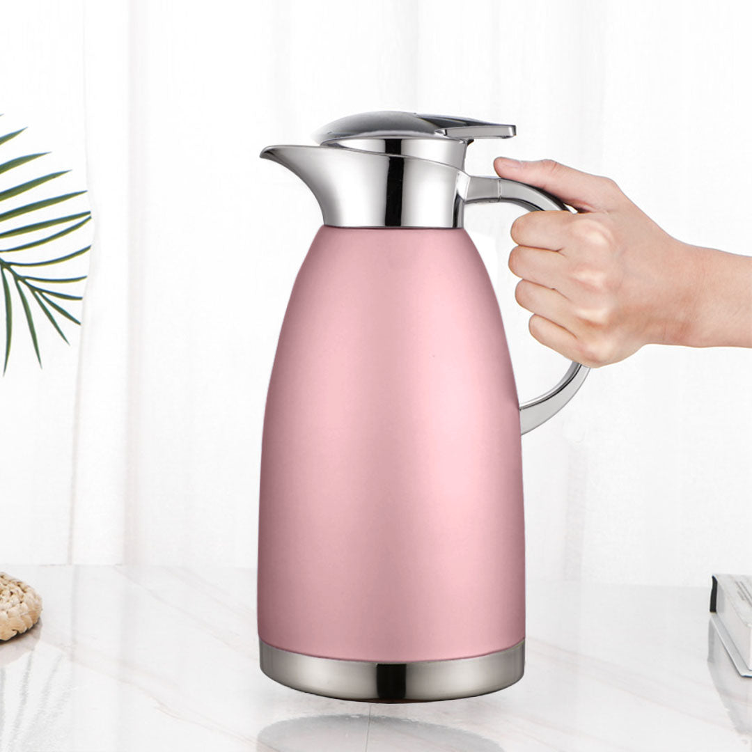 Soga Premium 1.8L Rose Color 3-Layer Vacuum Insulated Stainless Steel Flask Ideal for Home and Office