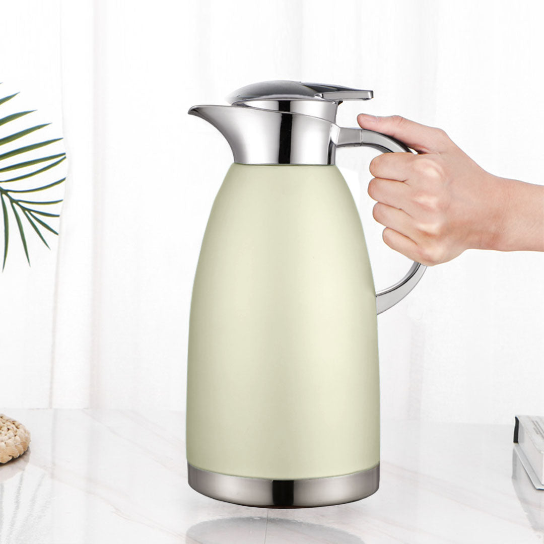 Soga Premium 1.8L GoldColor 3-Layer Vacuum Insulated Stainless Steel Flask Ideal for Home and Office