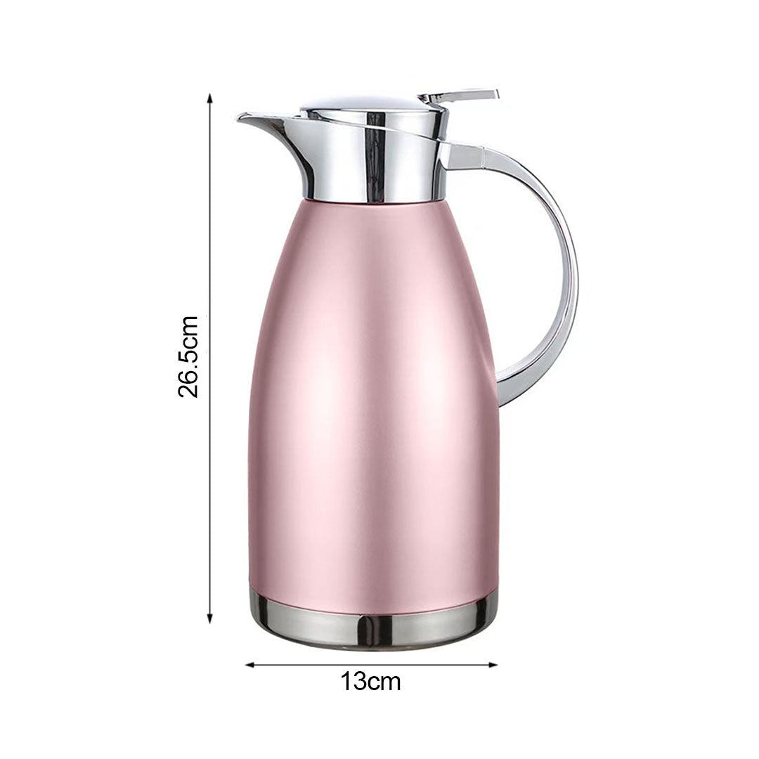 Soga Premium 1.8L Rose Color 3-Layer Vacuum Insulated Stainless Steel Flask Ideal for Home and Office