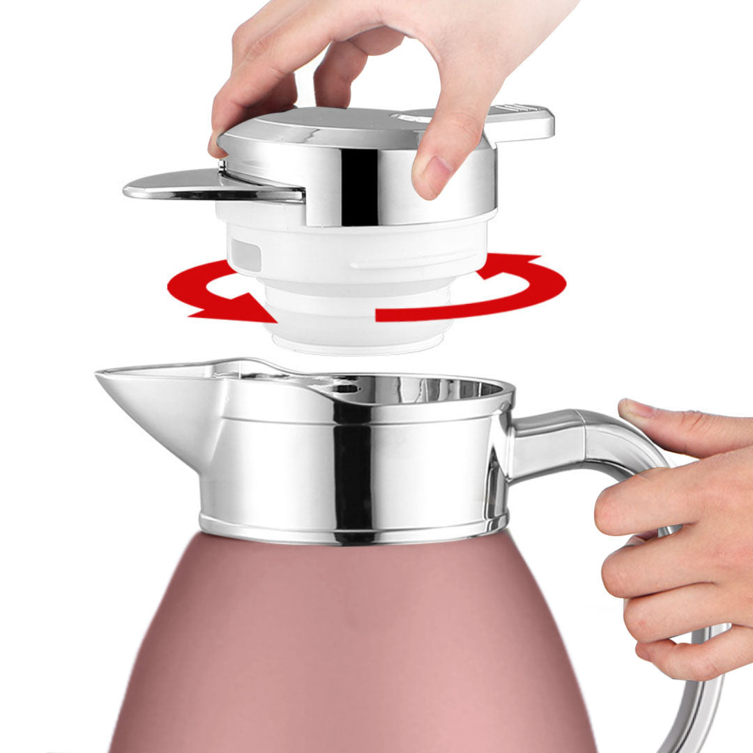 Soga Premium 2.3L Rose Color 3-Layer Vacuum Insulated Stainless Steel Flask Ideal for Home and office Office