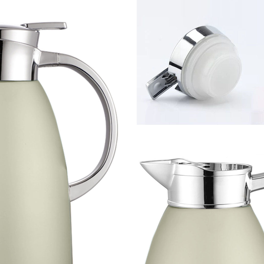 Soga Premium 1.8L GoldColor 3-Layer Vacuum Insulated Stainless Steel Flask Ideal for Home and Office
