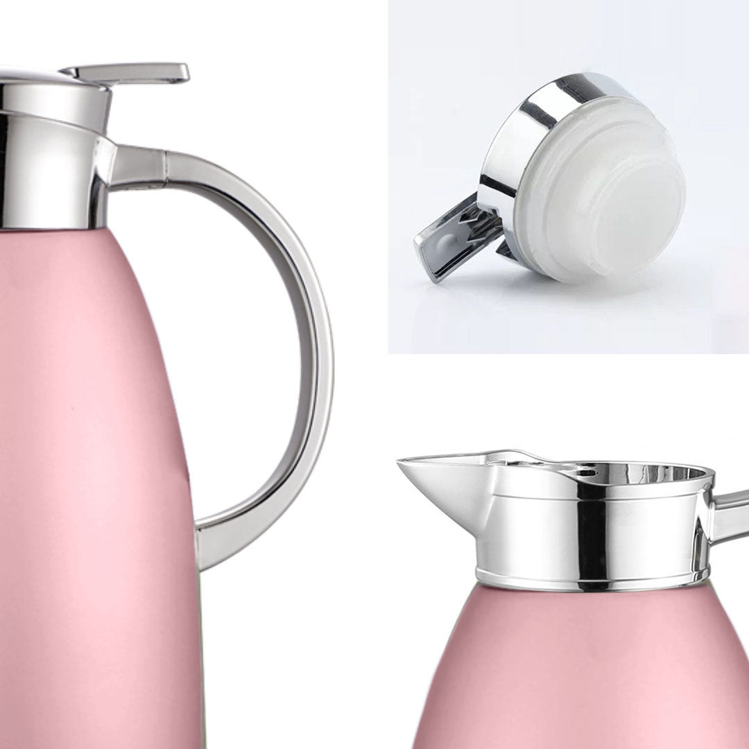 Soga Premium 1.8L Rose Color 3-Layer Vacuum Insulated Stainless Steel Flask Ideal for Home and Office
