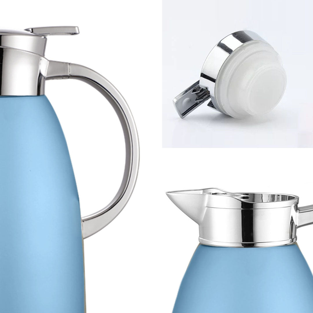 Soga Premium 1.8L Blue Color 3-Layer Vacuum Insulated Stainless Steel Flask Ideal for Home and Office