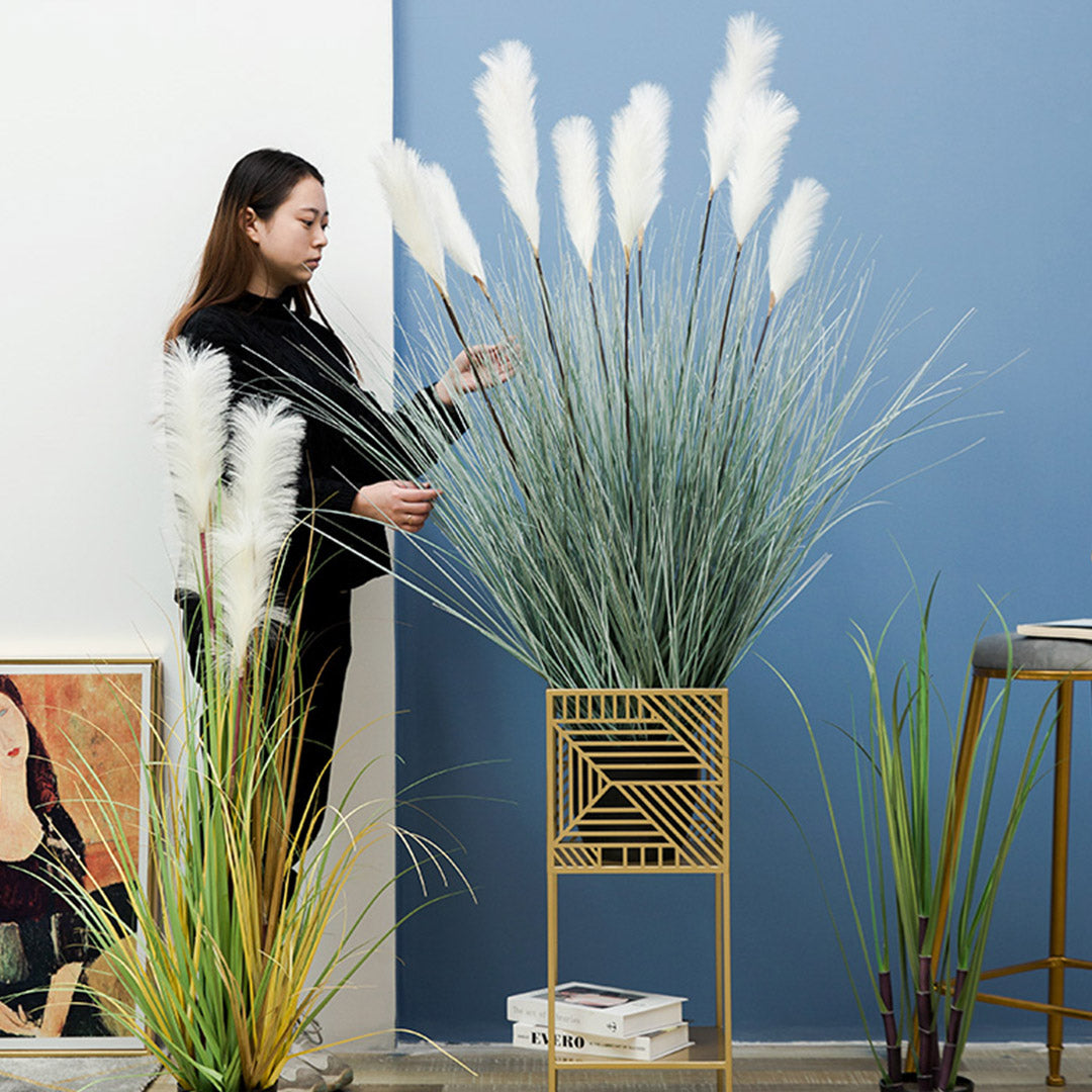 110cm Artificial Indoor Potted Reed Bulrush Grass