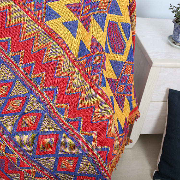 Dual-Sided Geometric Jacquard Anti-Slip Sofa Cover