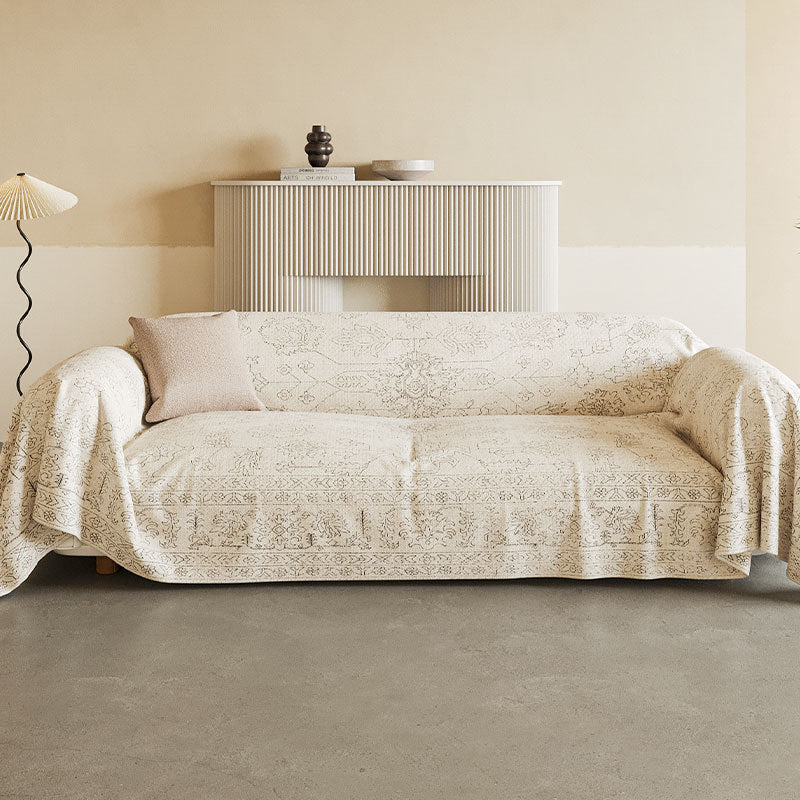 Ethnic Light Luxury Dustproof Sofa Slipcover – Persian Floral Collection