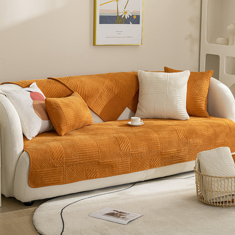 Earth Orange Sofa Cover
