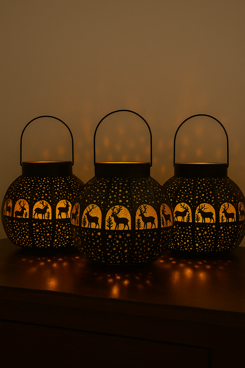 Etched Brass Lamps for mood lighting