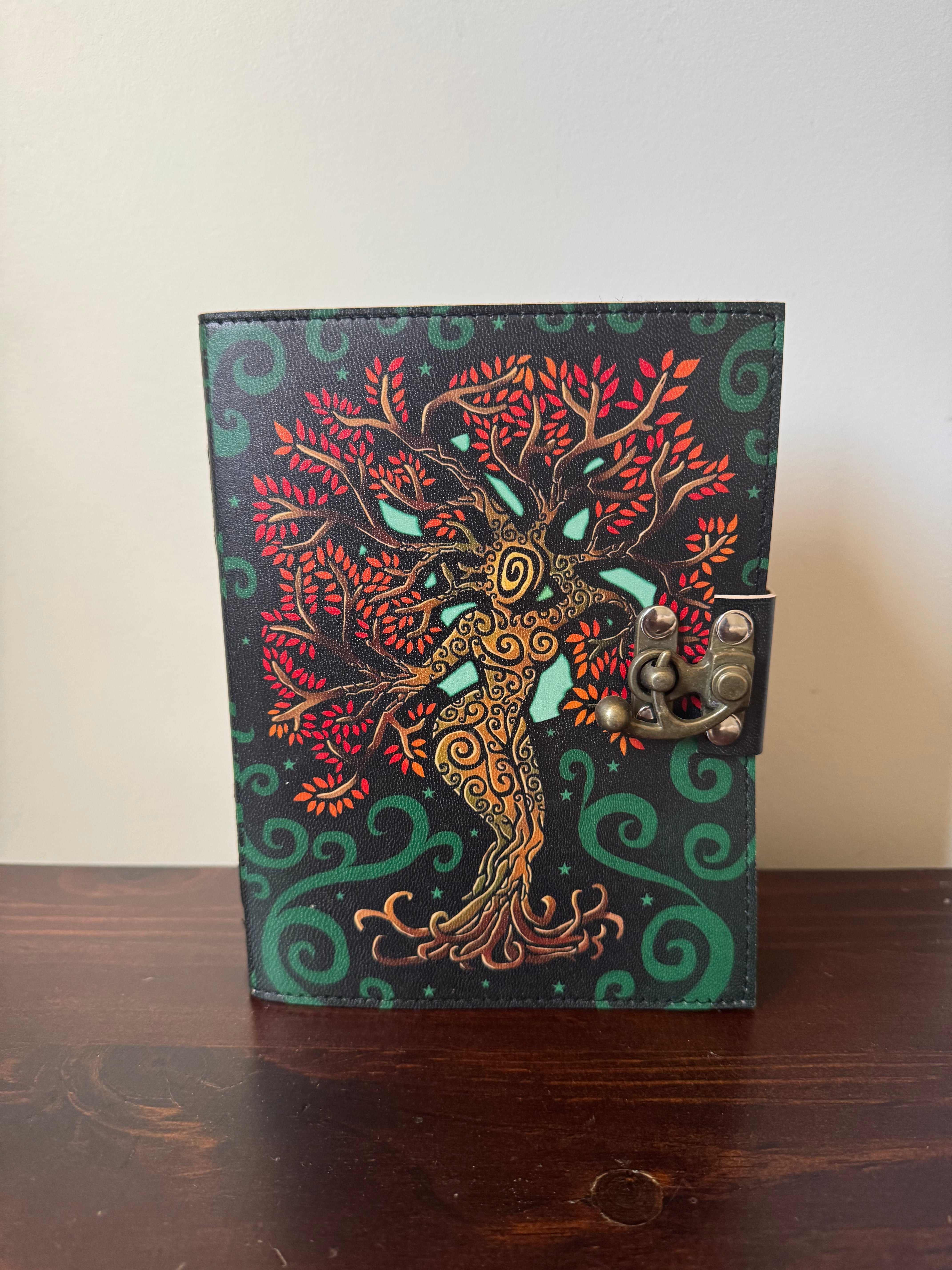 Leather journal with handmade paper