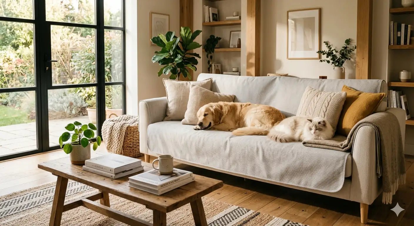 Pet Hair, Scratches, and Spills: Why Many Australian Pet Owners Use Sofa Covers to Protect Their Couch - Snug & Homely