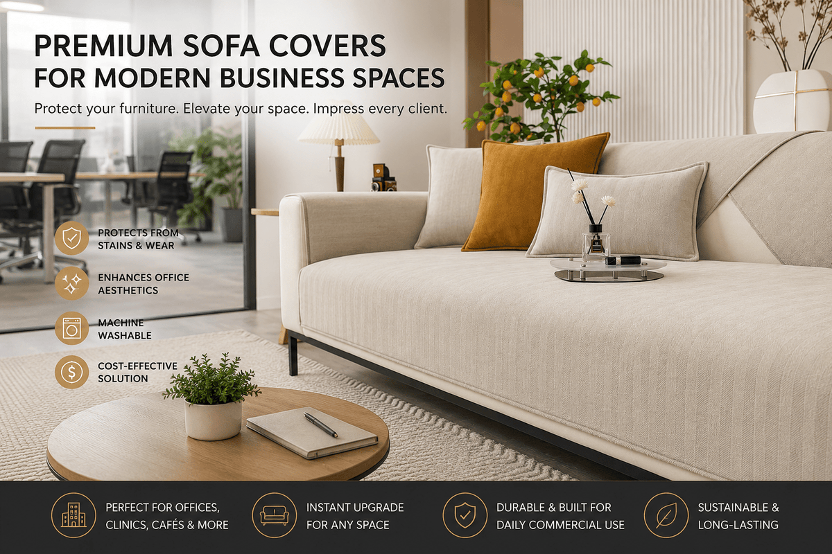 Premium Sofa Covers Are Essential for Modern Offices, Clinics, Cafés & Business Spaces in Australia - Snug & Homely