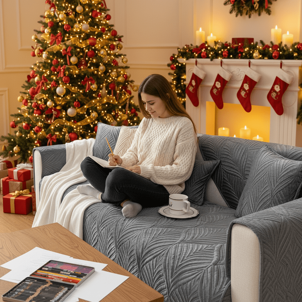 Snug & Homely – Non-slip Simple Thickened Plush Sofa Cover - Snug & Homely