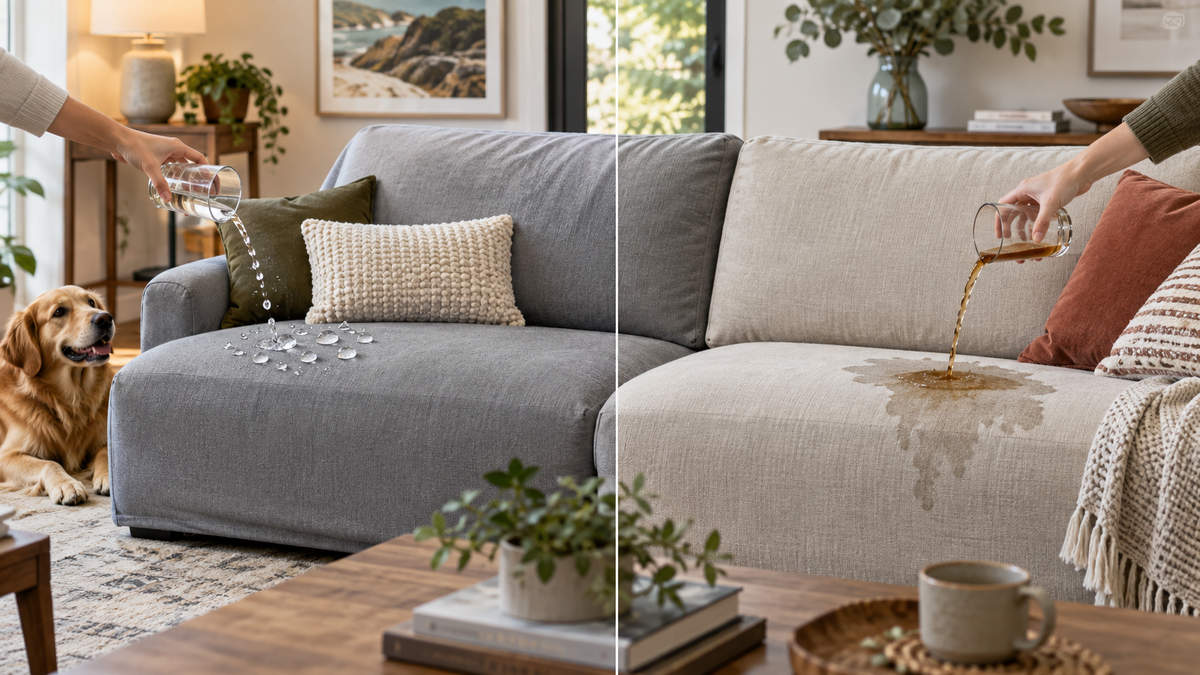 Waterproof versus water-resistant sofa cover comparison