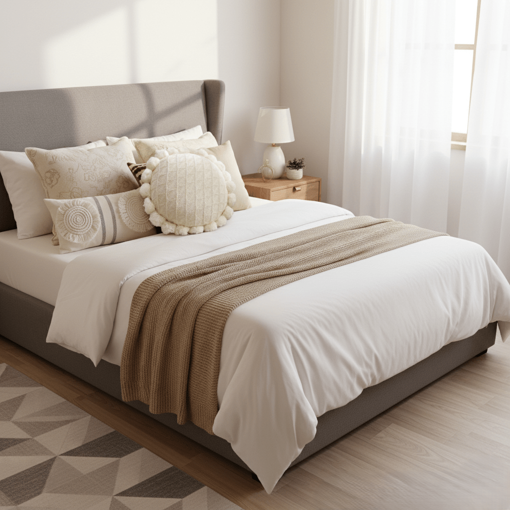 When Comfort Meets Character: The Ball Throw Pillow Futon Knitted Cushion - Snug & Homely