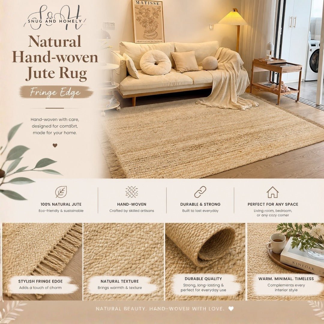 Why Natural Hand-woven Jute Rugs Are the Perfect Addition to Your Home? - Snug & Homely