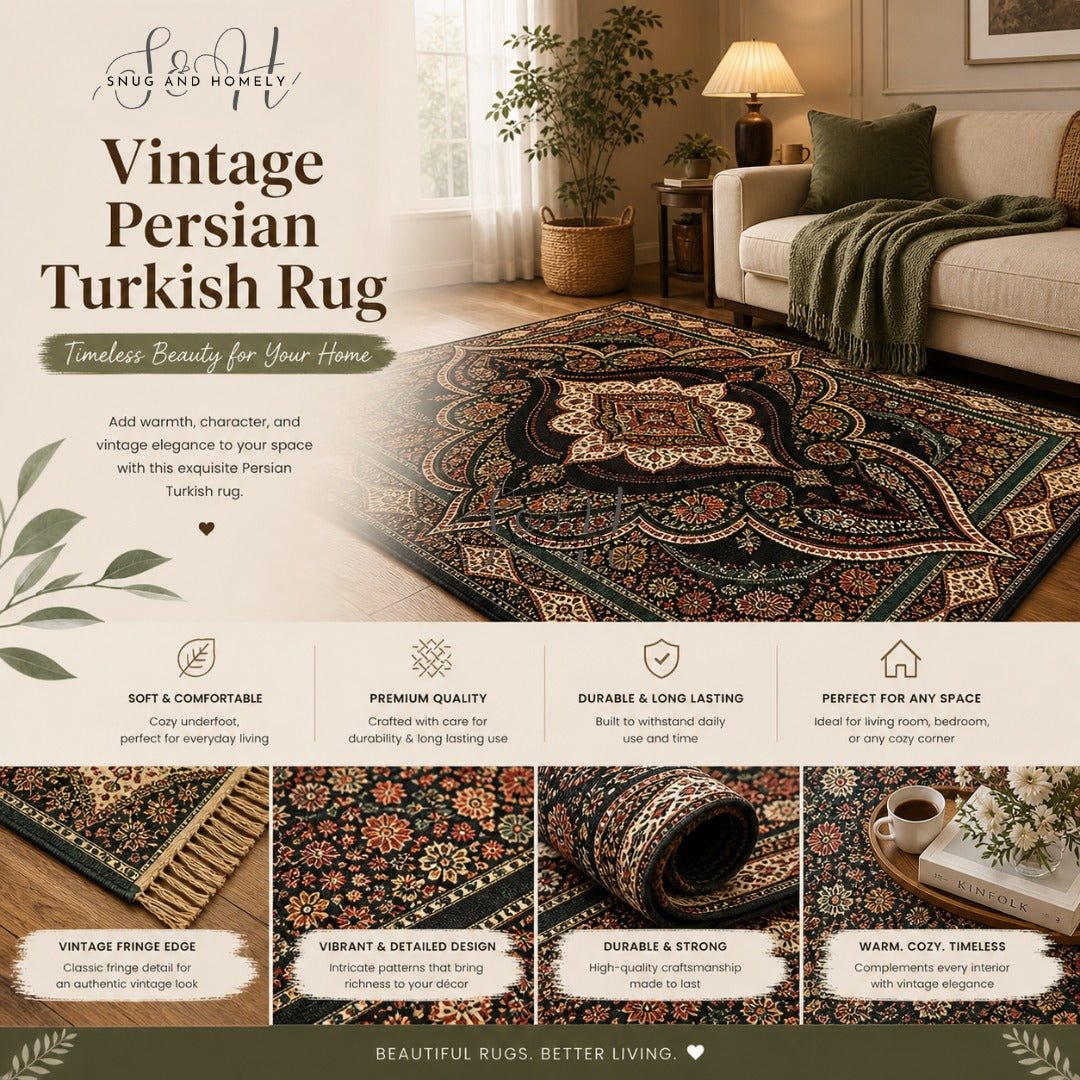 Why Vintage Persian-Style Coffee Table Rugs Are Trending in Modern Homes - Snug & Homely