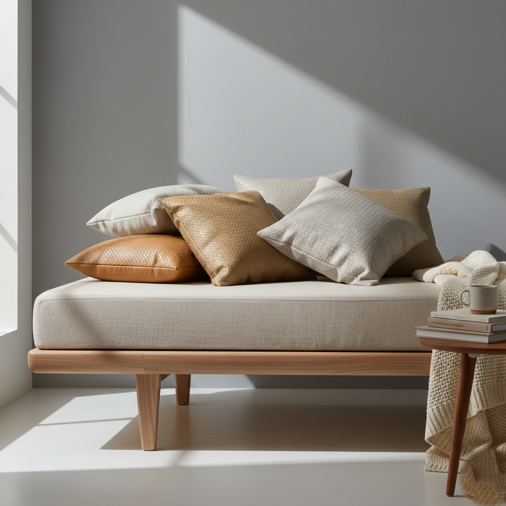 Where Style Meets Attitude: Woven Textured PU Leather Throw Pillow Covers