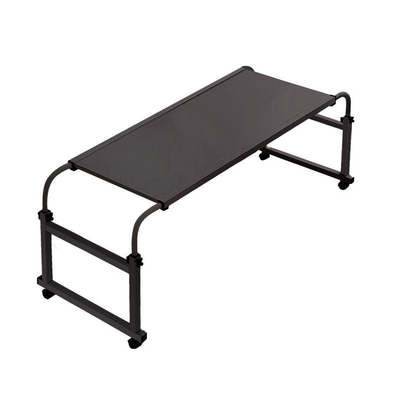 Black Cross Bed Movable Desk Table with Adjustable Length & Height