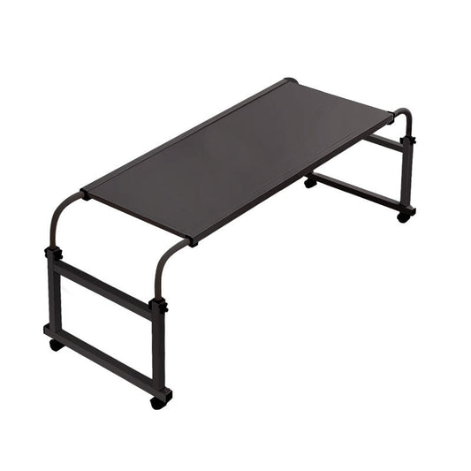 Black Cross Bed Movable Desk Table with Adjustable Length & Height