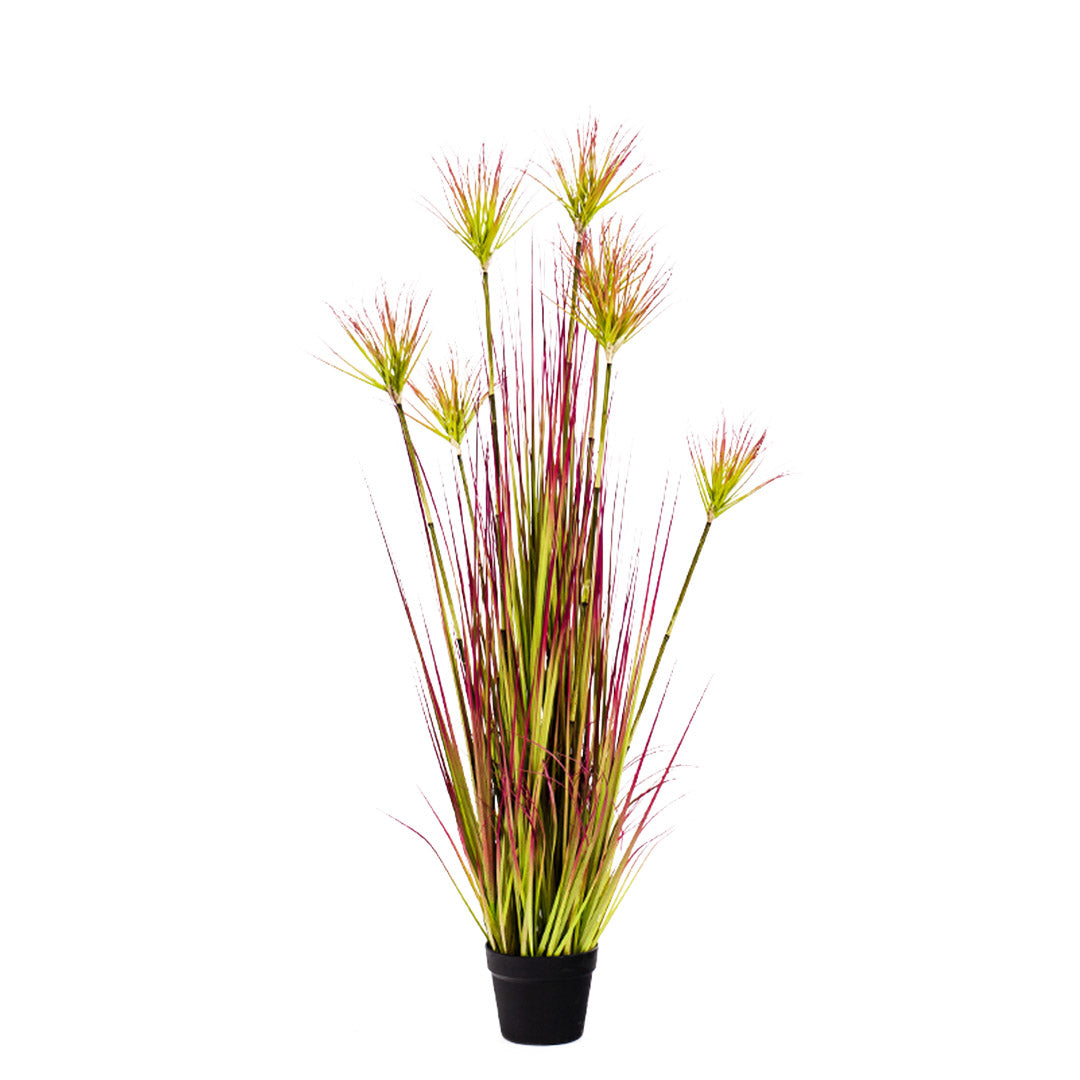 120cm Purple-Red Artificial Indoor Potted Papyrus Plant