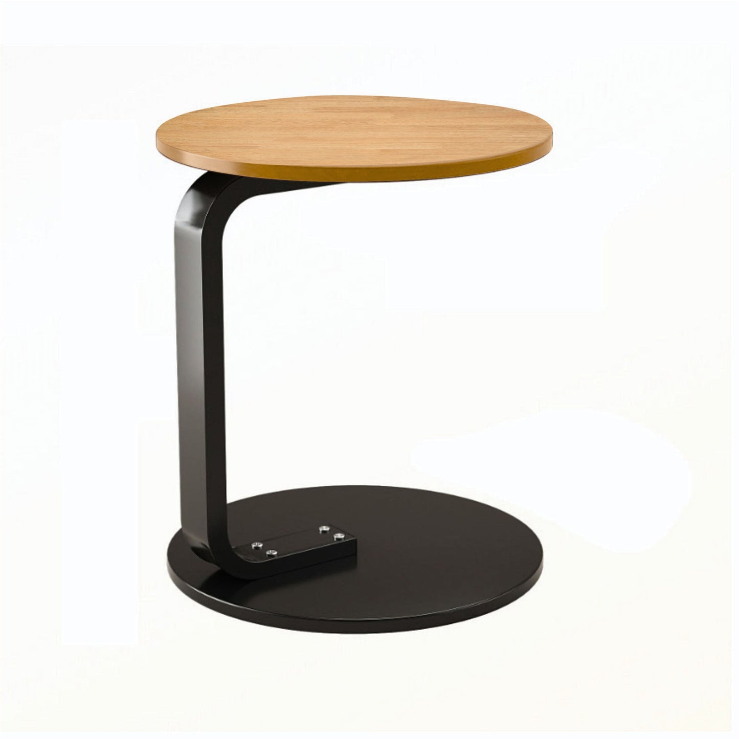 Wood Board Mini Side Table Movable Lightweight with Black Frame