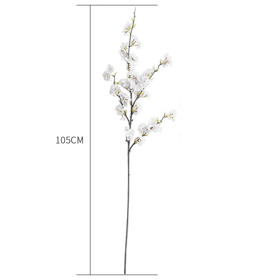 PureBloom White Cherry Blossom Silk Bouquet