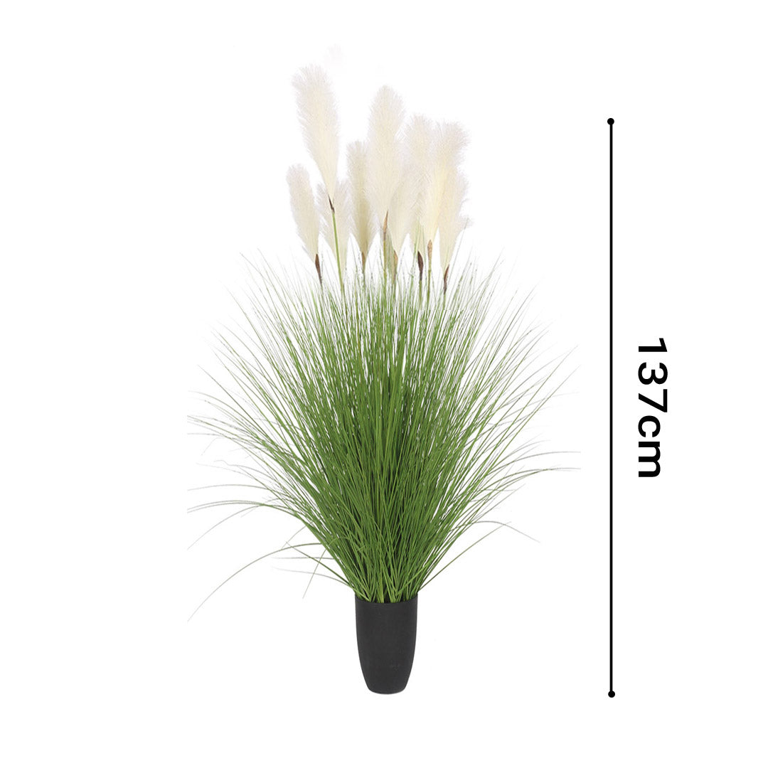 137cm Artificial Indoor Potted Bulrush Grass Tree