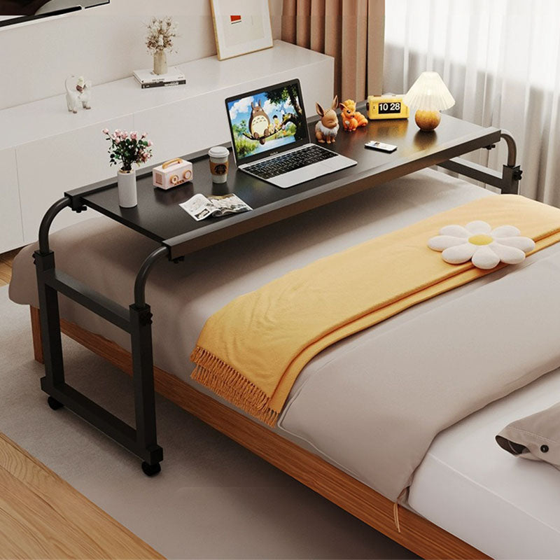 Black Cross Bed Movable Desk Table with Adjustable Length & Height