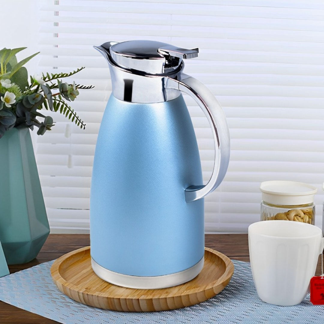 Soga Premium 1.8L Blue Color 3-Layer Vacuum Insulated Stainless Steel Flask  Ideal for Home and Office