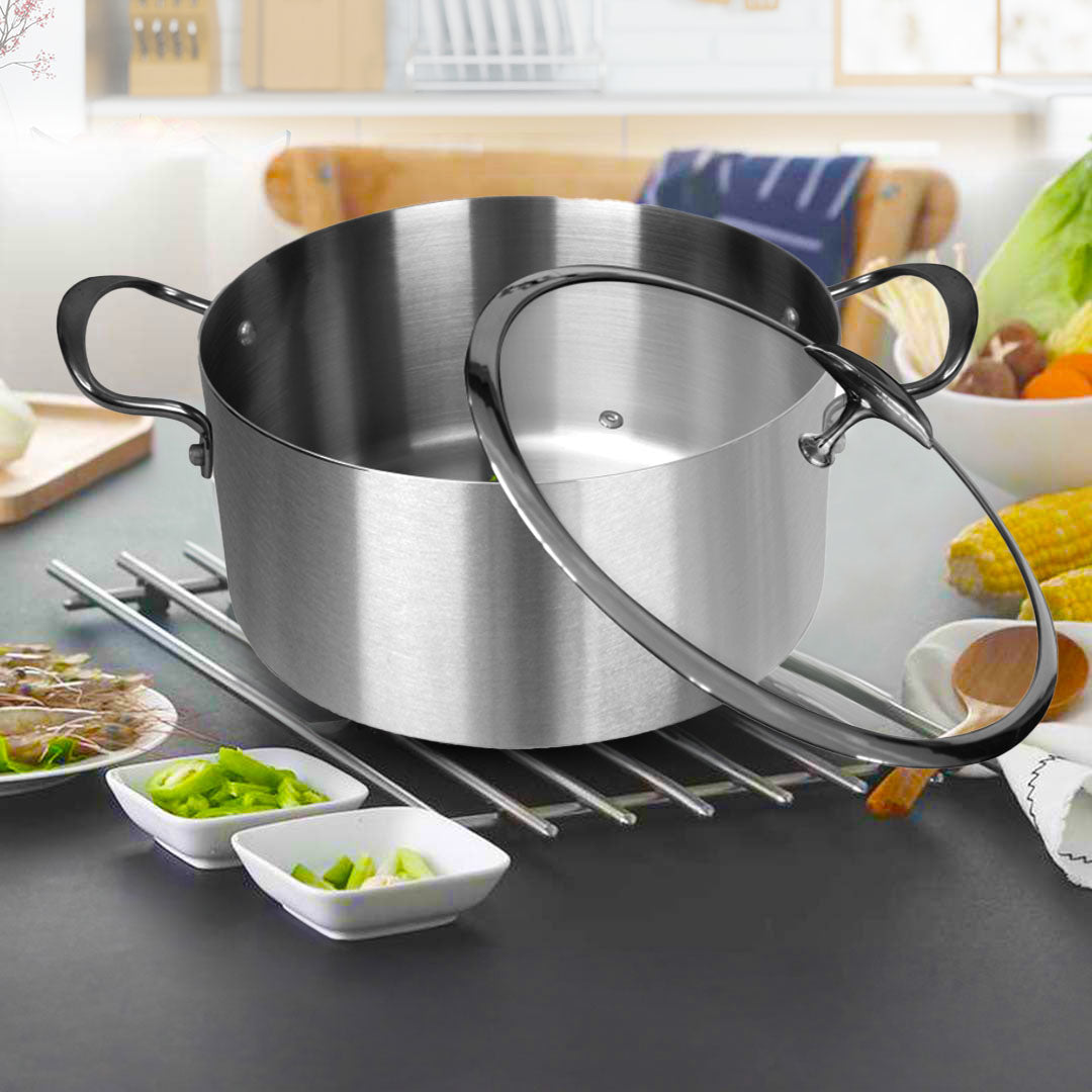 SOGA Induction cooktop and 30cm Stainless Steel Induction Casserole
