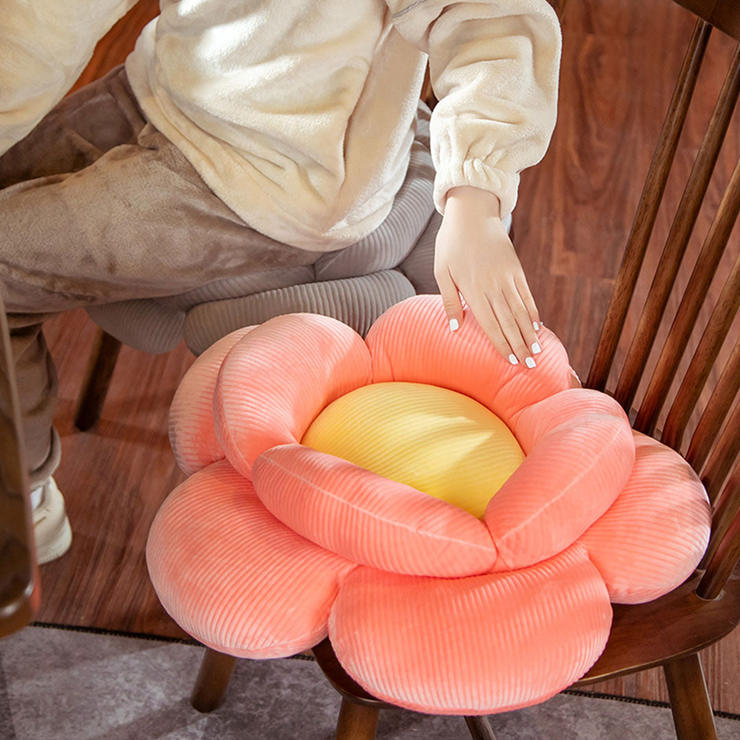 Red Double Flower Shape Cushion