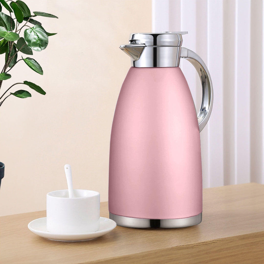 Soga Premium 1.8L Rose Color 3-Layer Vacuum Insulated Stainless Steel Flask  Ideal for Home and Office