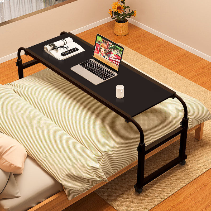 Black Cross Bed Movable Desk Table with Adjustable Length & Height