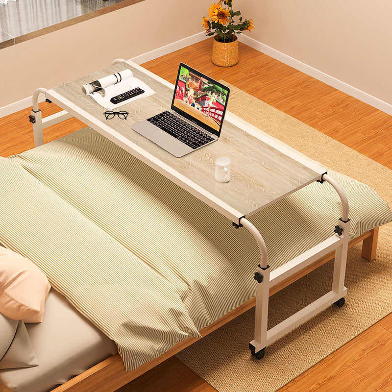 Wood Cross Bed Movable Desk Table withAdjustable Length & Height