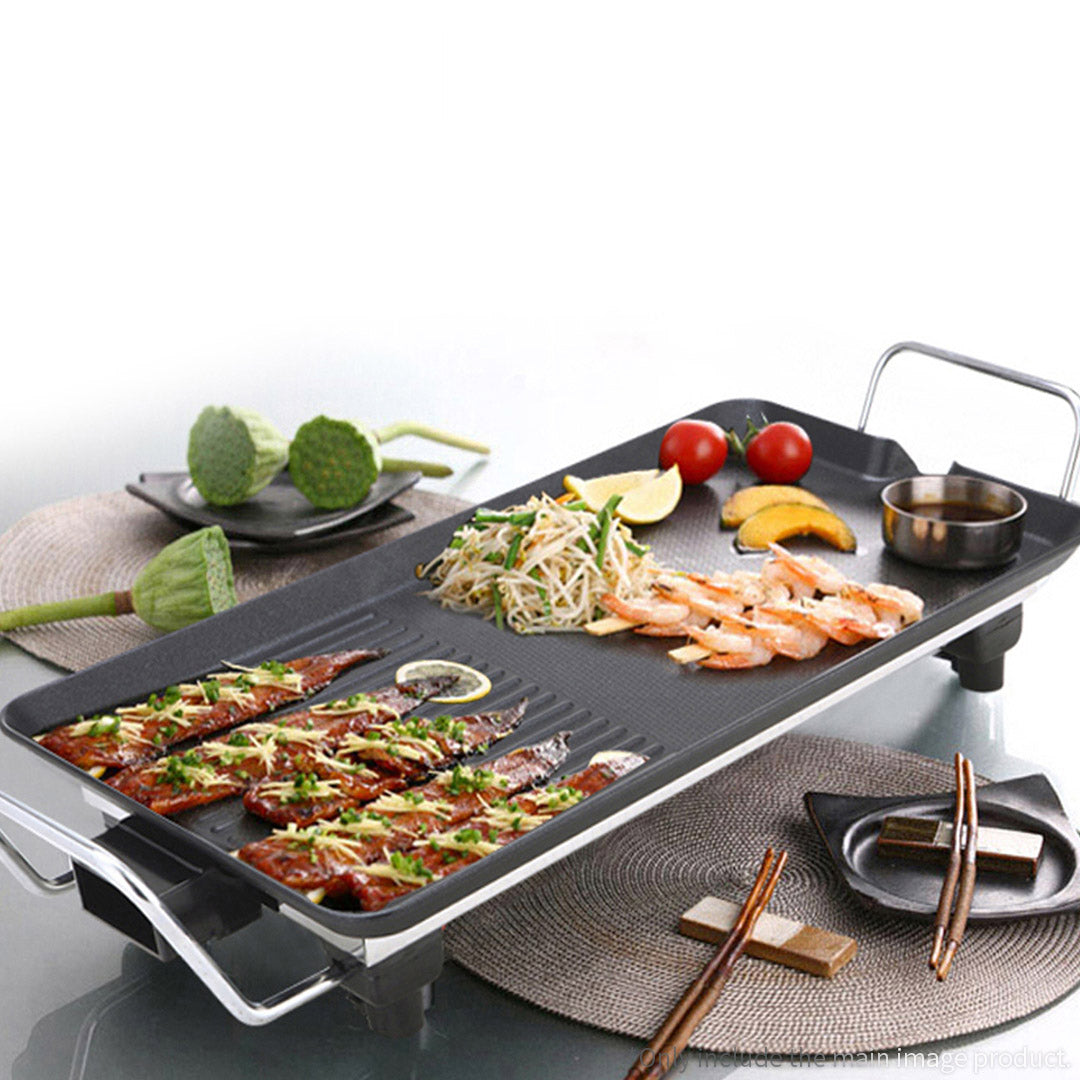 48cm Electric BBQ Grill Non-stick Hot Plate 3-5 Person