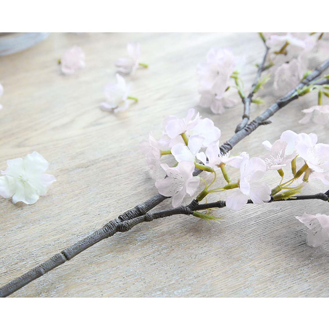 PureBloom White Cherry Blossom Silk Bouquet