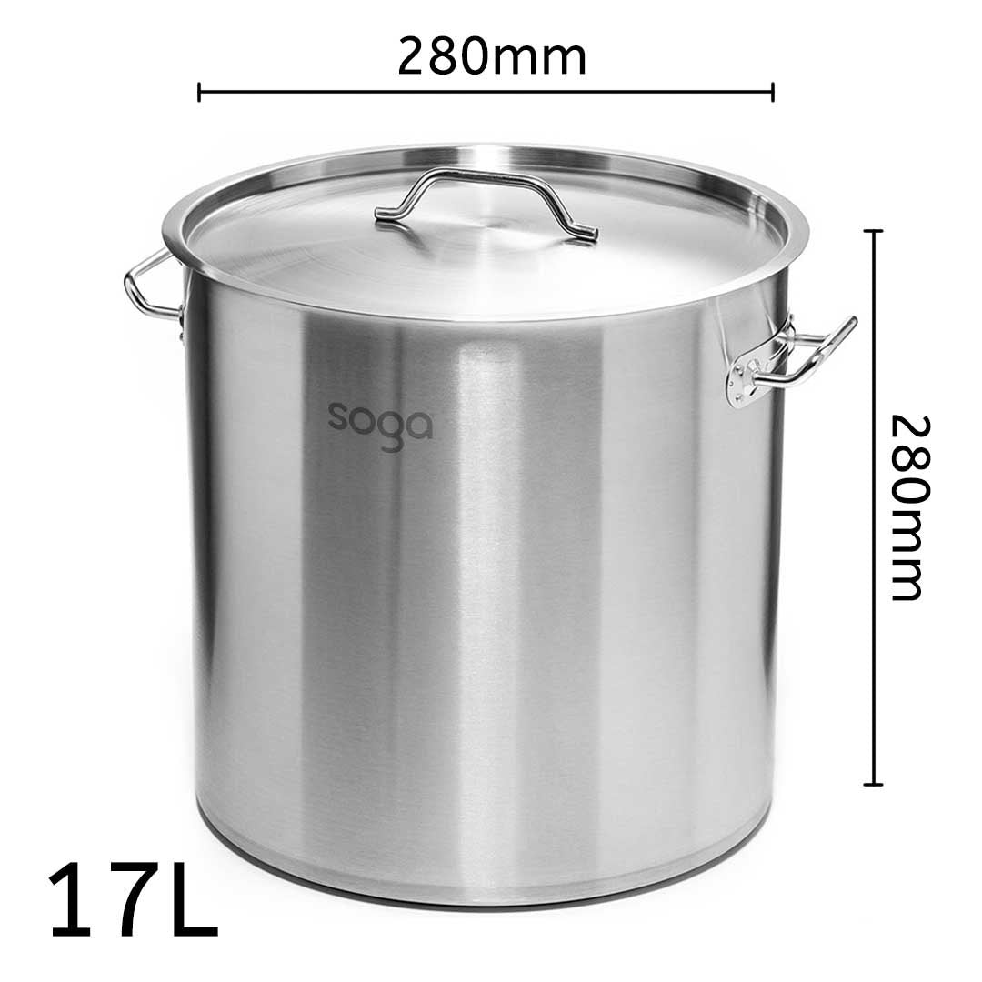 17L Top Grade 18/10 Stainless Steel Stockpot