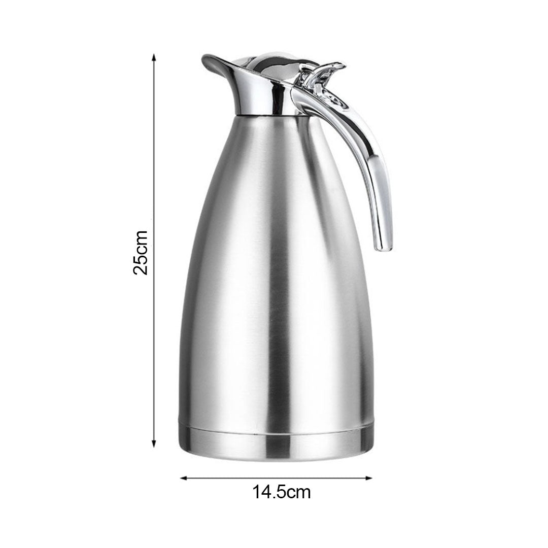 SOGA 1.5L Silver Color 3-Layer Inner Stainless Steel, Vacuum Insulated and Outer Stainless Steel Thermal Flask