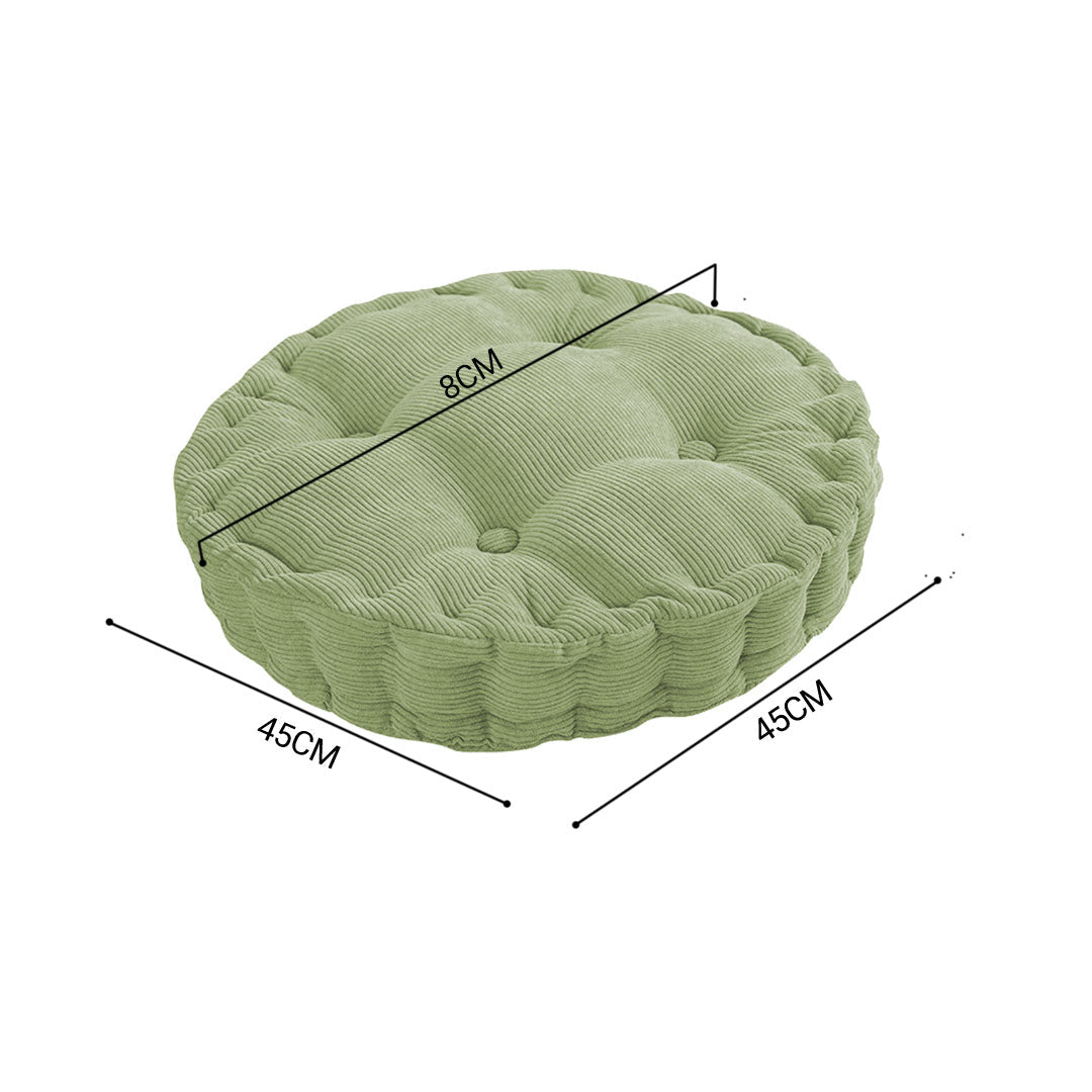 Green Plush Round Cushion