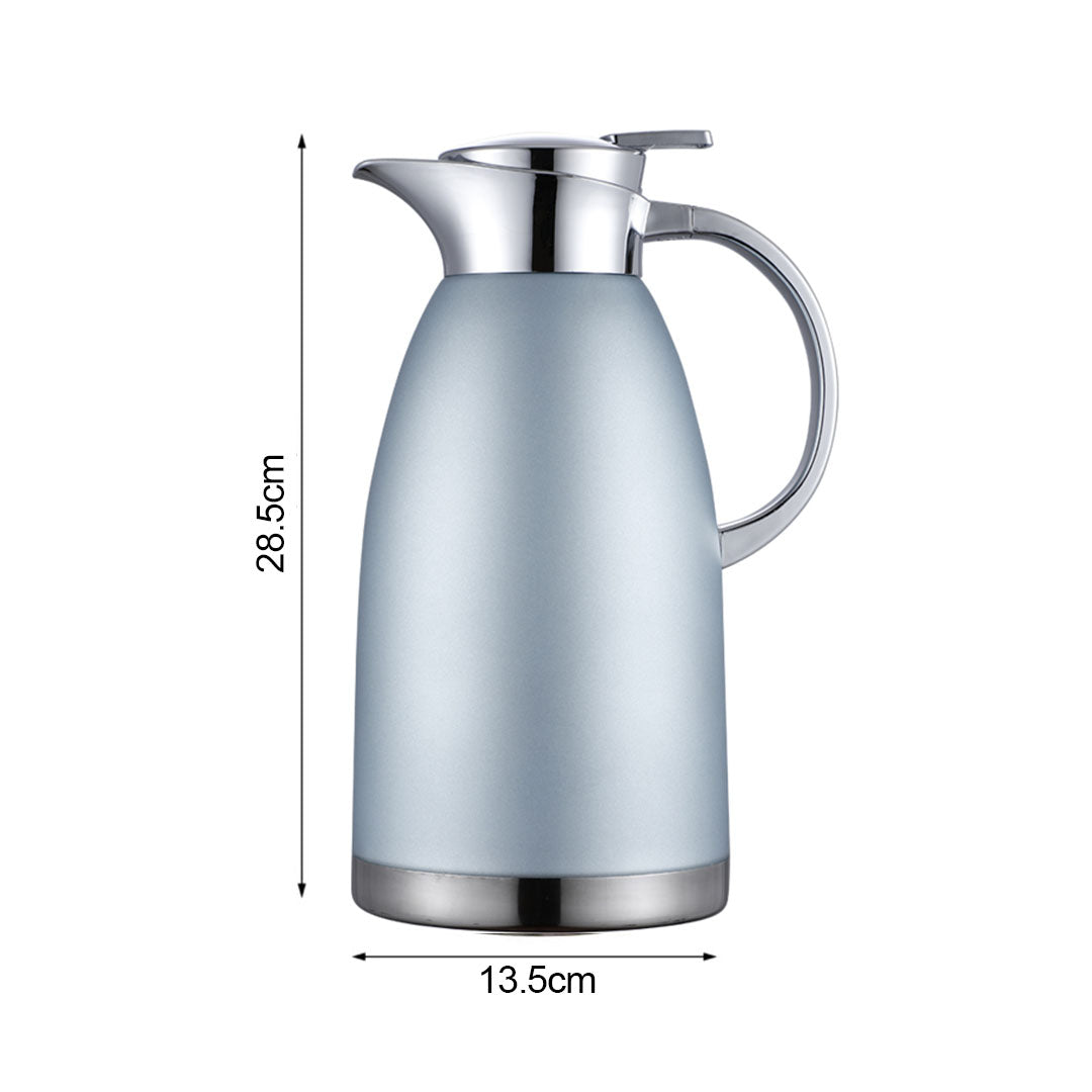 Soga Premium 2.3L Blue Color 3-Layer Vacuum Insulated Stainless Steel Flask  Ideal for Home and  Office