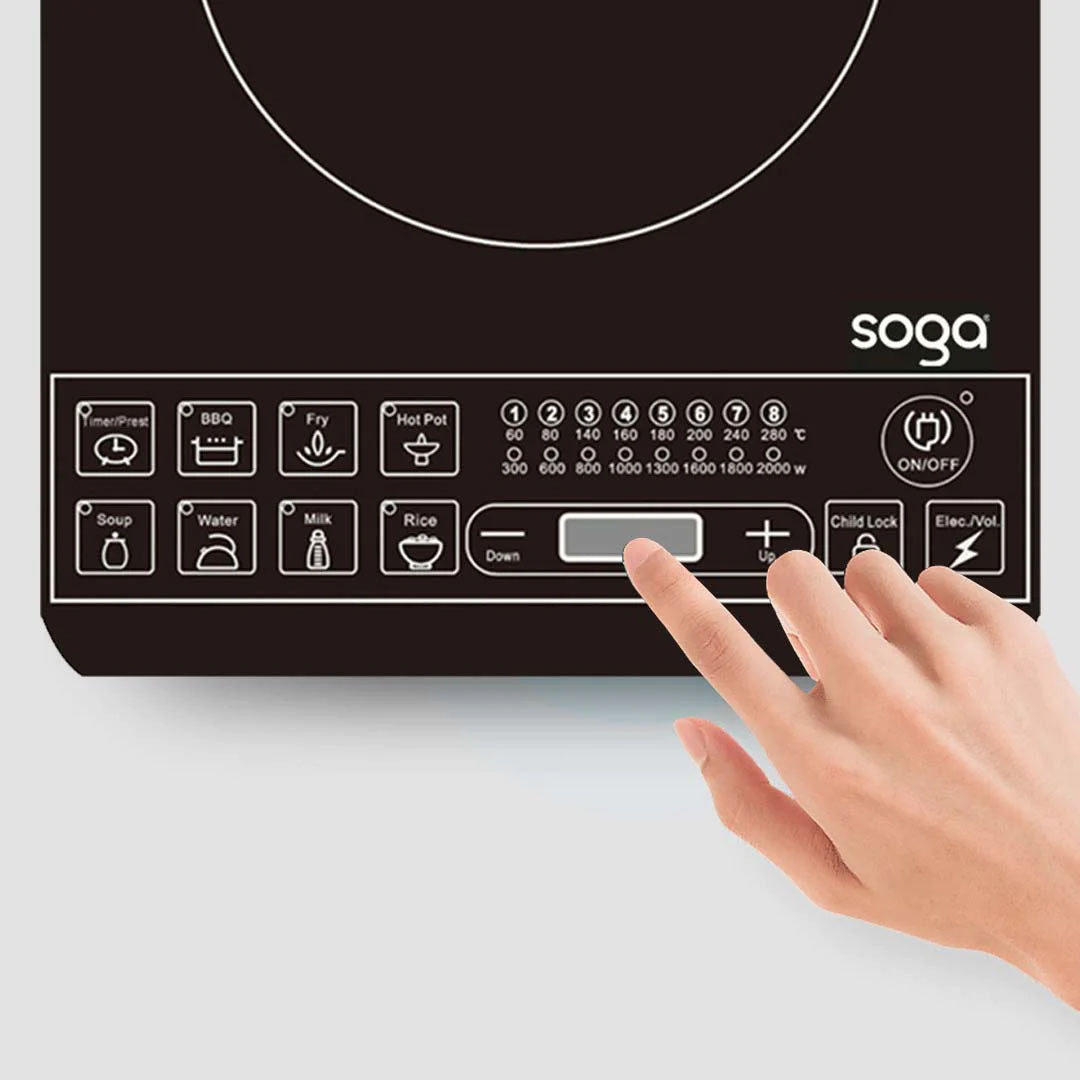SOGA Induction cooktop and 30cm Stainless Steel Induction Casserole