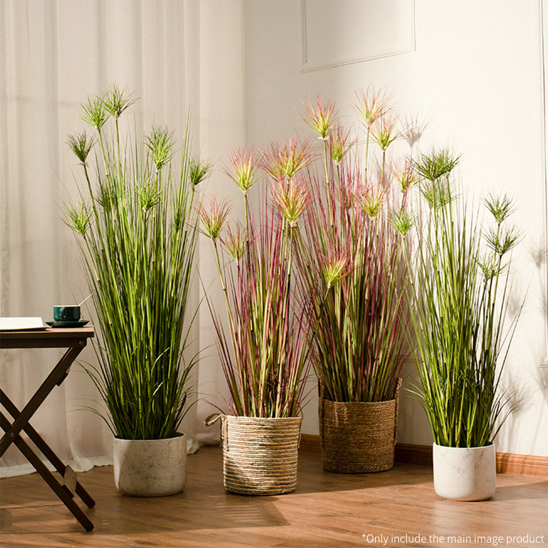 120cm Purple-Red Artificial Indoor Potted Papyrus Plant